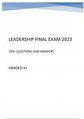 Leadership Final Exam with Verified Answers 2023&period;