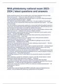 NHA phlebotomy national exam 2023-2024 &vert; latest questions and answers
