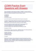 BUNDLE FOR NHA CCMA QUESTIONS WITH ANSWERS