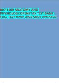 BIO 1100 ANATOMY AND  PHYSIOLOGY OPENSTAX TEST BANK FULL TEST BANK 2023/2024 UPDATED