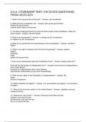 U&period;S&period;A&period; Citizenship Test &lpar;100 Civics Questions&rpar; from uscis&period;gov