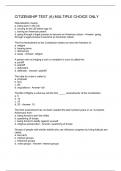 Citizenship Test &lpar;A&rpar; Multiple Choice Only