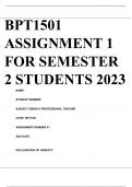 BPT1501 ASSIGNMENT 1 FOR SEMESTER 2 STUDENTS 2023