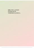 MRL3701 LATEST EXAM PACK 2023&period; VERIFIED Q AND A&period;