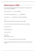 Ethics Course - CSRC Exam Questions With 100&percnt; Correct Answers&period;
