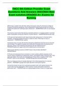 TNCC 8th Edition Provider Exam Questions And Answers 2023&sol;2024 Best Exam solution&comma;GRADED A&plus;&comma; Exams for Nursing