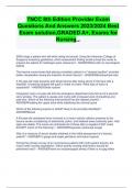 TNCC 8th Edition Provider Exam Questions And Answers 2023&sol;2024 Best Exam solution&comma;GRADED A&plus;&comma; Exams for Nursing