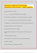 Veterinary Medical Terminology&period;  Questions and answers&period; Latest updates&period;