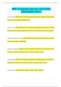 NRF Customer Service and Sales  &lpar;2022&sol;2023&rpar; Part 1 Questions With Answers Graded A&plus;