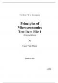 TEST BANK Principles of Microeconomics Test Item File 1 9th  Edition (by Case-Fair Oster)--gmu-1626518902