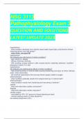 NSG 3113  Pathophysiology Exam 3 QUESTION AND SOLUTIONS  LATEST UPDATE 2023