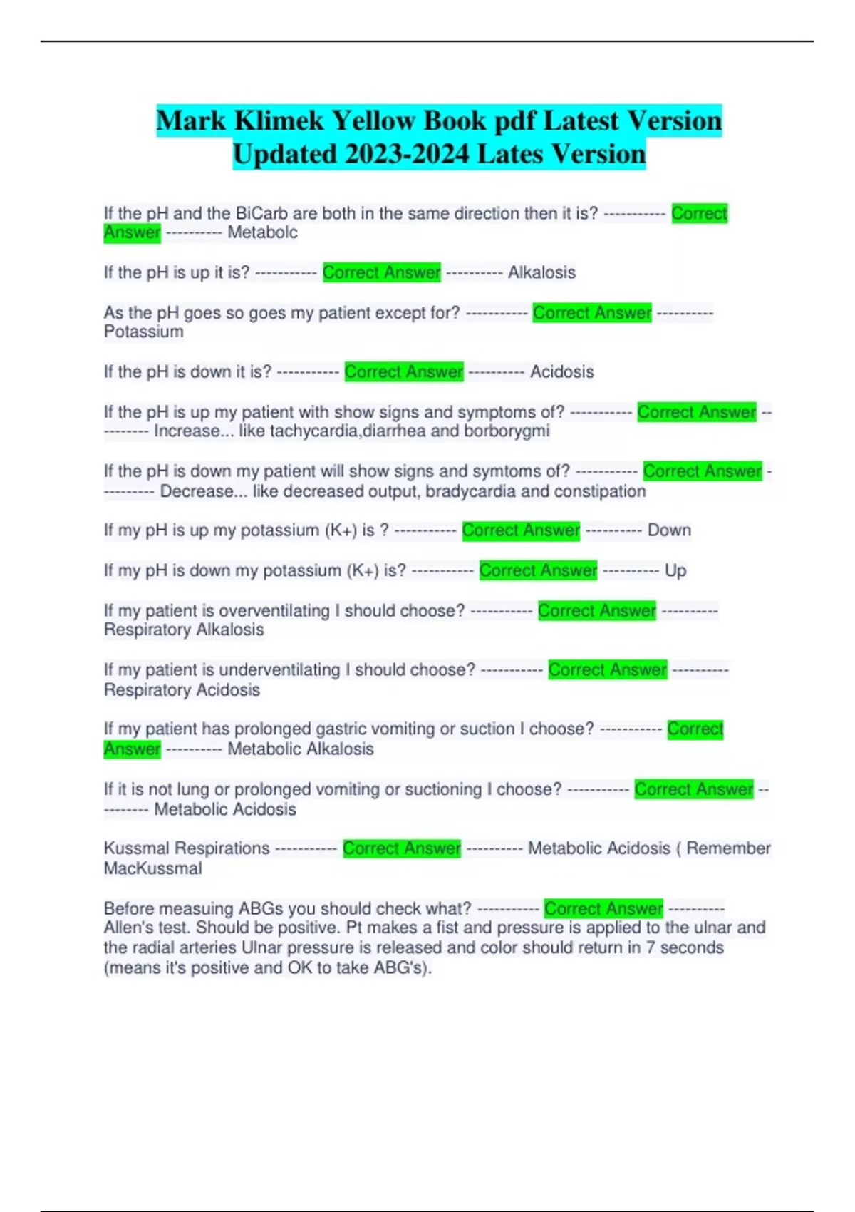 Mark Klimek Yellow Book Pdf Latest Version Updated Lates Version