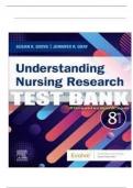 TEST BANK FOR UNDERSTANDING NURSING RESEARCH - 8TH EDITION BY SUSAN K GROVE & JENNIFER R GRAY