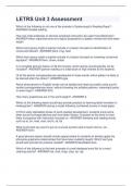 &lpar;Answered&rpar;LETRS Unit 3 Assessment Quiz 2023
