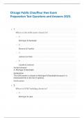 Chicago Public Chauffeur Hwc Exam  Preparation Test Questions and Answers 2023.