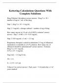 Kettering Calculations Questions With Complete Solutions