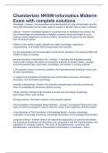 Chamberlain NR599 Informatics Midterm Exam with complete solutions