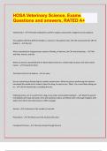 HOSA Veterinary Science&comma; Exams Questions and answers&comma; RATED A&plus;