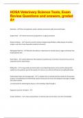 HOSA Veterinary Science Tools&comma; Exam Review Questions and answers&comma; graded A&plus;
