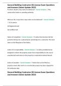 General Building Contractor &lpar;B&rpar; License Exam Questions and Answers &lpar;latest Update 2023&rpar;