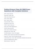 Political Science Class XII CBSE Exam Questions with Complete Solutions 