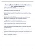 Comedy Defensive Driving School Questions And Answers Graded A&plus;
