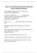 Epic CLN 251&sol;252 Exam Review Questions With Complete Solutions