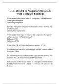 CLN 251&sol;252 5&colon; Navigators Questions With Complete Solutions