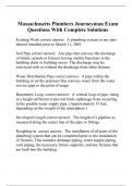 Massachusetts Plumbers Journeyman Exam Questions With Complete Solutions