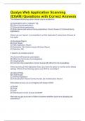 Qualys Web Application Scanning &lpar;EXAM&rpar; Questions with Correct Answers 