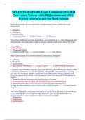 NCLEX Mental Health Exam Completed 2023-2024  New Latest Version with All Questions and 100&percnt;  Correct Answer as per the Mark Scheme