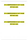 ATI COMPREHENSIVE EXIT EXAM  RETAKE Questions and Answers &lpar;2023&sol;2024&rpar; &lpar;Verified Answers&rpar;
