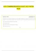 ATI COMPREHENSIVE EXIT Questions and Answers &lpar;2023&sol;2024&rpar; &lpar;Verified Answers&rpar;
