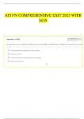 ATI PN COMPREHENSIVE EXIT Questions and Answers &lpar;2023&sol;2024&rpar; &lpar;Verified Answers&rpar;