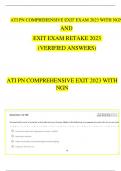 ATI PN COMPREHENSIVE EXIT EXAM Questions and Answers &lpar;2023&sol;2024&rpar; &lpar;Verified Answers&rpar;