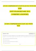 ATI RN COMPREHENSIVE EXIT EXAM Questions and Answers &lpar;2023&sol;2024&rpar; &lpar;Verified Answers&rpar;