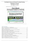 Test Bank for Success in Practical Vocational Nursing 9th Edition by Knecht (All Chapters Covered