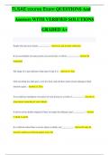 TLSAE course Exam QUESTIONS And  Answers WITH VERIFIED SOLUTIONS  GRADED A&plus;