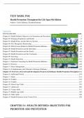 TEST BANK FOR Health Promotion Throughout the Life Span 9th Edition BY  Carole Edelman, Elizabeth Kudzma