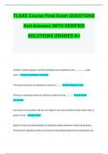 TLSAE Course Final Exam QUESTIONS  And Answers WITH VERIFIED  SOLUTIONS GRADED A&plus;