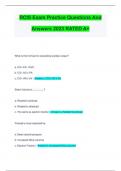 RCIS Exam Practice Questions And  Answers 2023 RATED A&plus;