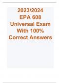 2023/2024  EPA 608 Universal Exam With 100% Correct Answers 