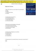 TEST BANK FOR ELECTROCARDIOGRAPHY FOR HEALTHCARE PROFESSIONALS 5TH EDITION&comma; KATHRYN BOOTH