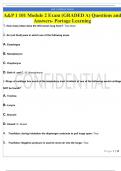 A&P 1 101 Module 2 Exam &lpar;GRADED A&rpar; Questions and Answers- Portage Learning