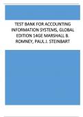 TEST BANK FOR ACCOUNTING INFORMATION SYSTEMS, GLOBAL EDITION 14GE MARSHALL B. ROMNEY, PAUL J. STEINBART