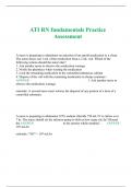 ATI RN fundamentals Practice Assessment