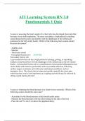 ATI Learning System RN 3.0 Fundamentals 1 Quiz