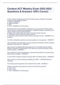 Centene ACT Mastery Exam 2023-2024 Questions & Answers 100&percnt; Correct  
