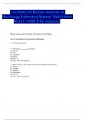 Test Bank for Human Anatomy & Physiology Laboratory Manual 10th Edition With C 0MPLETE Solutions