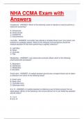 NHA CCMA Exam with Answers